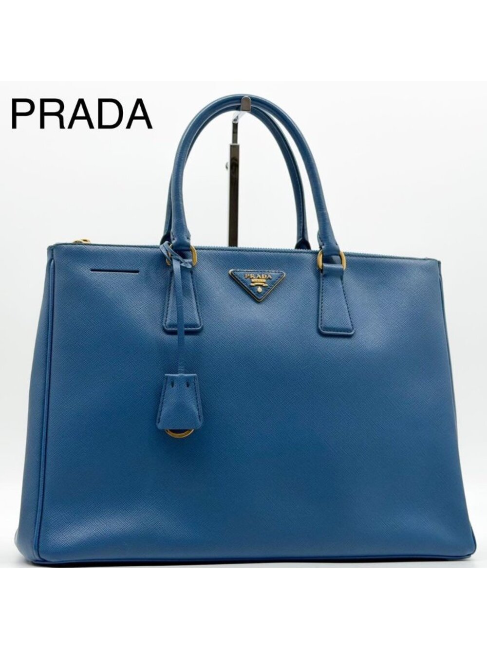 Prada Saffiano Galleria Large Leather Triangle Logo